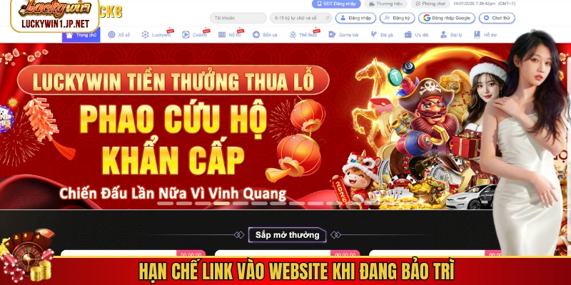 Hạn chế link vào website khi đang bảo trì Hạn chế link vào website khi đang bảo trì